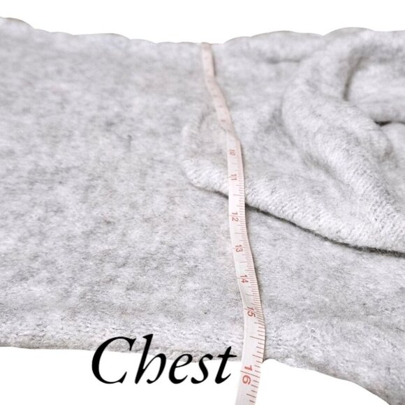 WMN Grey Cowl Neck Sweater Tunic SM Oversized Airy Coastal Grandma - Picture 10 of 10